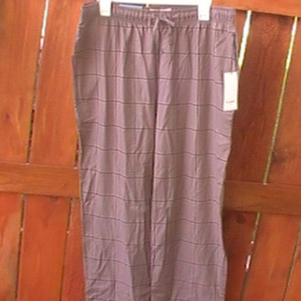 GOODFELLOW Men Flannel Pajama Pant 100% Cotton Gray Size - Large